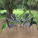 Ver imagem 4 de Jogo de 4 Cadeiras e Mesa Floripa em Alumínio Com 2 Espreguiçadeiras Roma Trama Original