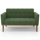Ver mais imagens de Sofá Namoradeira e 2 Poltronas Base Madeira Castanho Ana Suede Verde - Ibiza