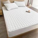 Ver imagem 1 de Lençol Impermeável para Colchão Matelado Microfibra 100% Poliéster King 1 Peça Branco Oem