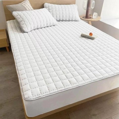 Lençol Impermeável para Colchão Matelado Microfibra 100% Poliéster King 1 Peça Branco Oem