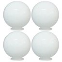 Ver imagem 1 de Kit 4 Globos para Poste de Jardim Leitoso 15x30cm Iluminação Externa Pvc Global Dital