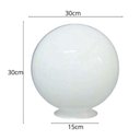 Ver imagem 3 de Kit 4 Globos para Poste de Jardim Leitoso 15x30cm Iluminação Externa Pvc Global Dital