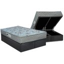 Ver imagem 1 de Cama Box Baú King: Colchão Ortopédico Paropas Ag65 Double Fanton Gray + Base Crc Suede Gray (