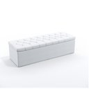 Ver imagem 3 de Kit Cabeceira Estofada Para Cama Box Antares e Calçadeira Sagitarius 195 Para Cama King Couro Artifi