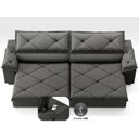 Ver imagem 4 de Sofá com Carregador Usb e Molas no Assento Retrátil Reclinável Nice 2,50m Velosuede - Netsofas