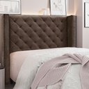 Ver imagem 2 de Cabeceira King 1,95m Vicenza Veludo Marrom - Pallazio