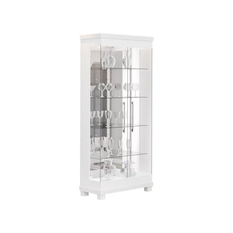 Cristaleira 2 portas de vidro Cristal Imcal - Branco