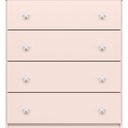 Ver imagem 3 de Cômoda Infantil 4 Gavetas Doce Sonho Rosa Acetinado com Pés - Qmovi