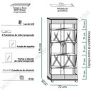 Ver imagem 5 de Cristaleira Cristal Freijó