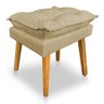 Kit 2 Poltronas Decorativa e Puff Opala Luxo Linho Dourado Dal Poz Estofados - 5