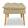 Kit 2 Poltronas Decorativa e Puff Opala Luxo Linho Dourado Dal Poz Estofados - 6