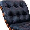 Ver imagem 4 de Poltrona Decorativa com Puff Laura Couro Azul - Sallar Home