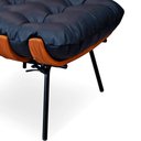 Ver imagem 7 de Poltrona Decorativa com Puff Laura Couro Azul - Sallar Home