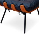 Ver imagem 6 de Poltrona Decorativa com Puff Laura Couro Azul - Sallar Home