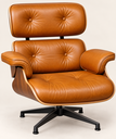 Ver imagem 3 de Poltrona Charles Eames com Puff - Couro Envelhecido Caramelo - Imbuia
