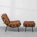 Ver imagem 4 de Poltrona com Puff Costela - Caramelo