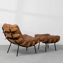 Ver imagem 5 de Poltrona com Puff Costela - Caramelo