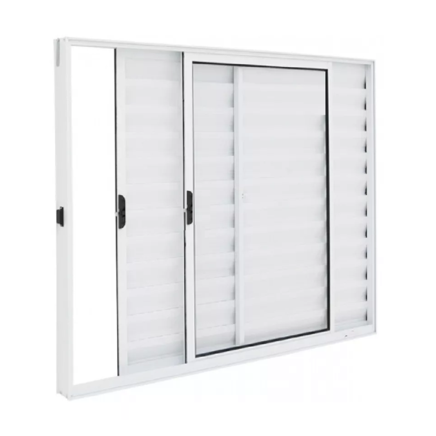 janela quarto Veneziana Alumínio Branco S/g 100x100 3f L.18 (emborrachado) - 4