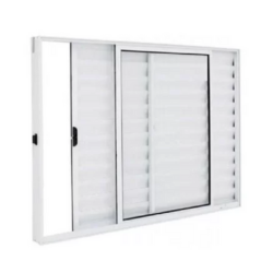 janela quarto Veneziana Alumínio Branco S/g 100x100 3f L.18 (emborrachado) - 3
