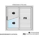 Ver imagem 2 de janela quarto Veneziana Alumínio Branco S/g 100x100 3f L.18 (emborrachado)