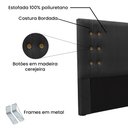 Ver imagem 4 de Cabeceira Cama Box Solteiro 90cm e Recamier Gênova Veludo Preto S04 - D'Rossi