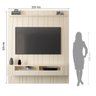 Painel Ripado Zigzag para Tv até 75 Polegadas Roma com Nicho 225cm - 2