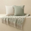 Ver imagem 3 de Kit Manta e Almofadas Decorativas para Sofá Arabesque Verde Relva - Nexta Casa
