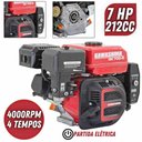 Ver imagem 2 de Motor Estacionário À Gasolina 212cc 7hp 4t Partida Elétrica