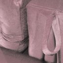 Ver imagem 4 de Sofá Cama Casal Reclinável Drika - Veludo Turkey Rosê