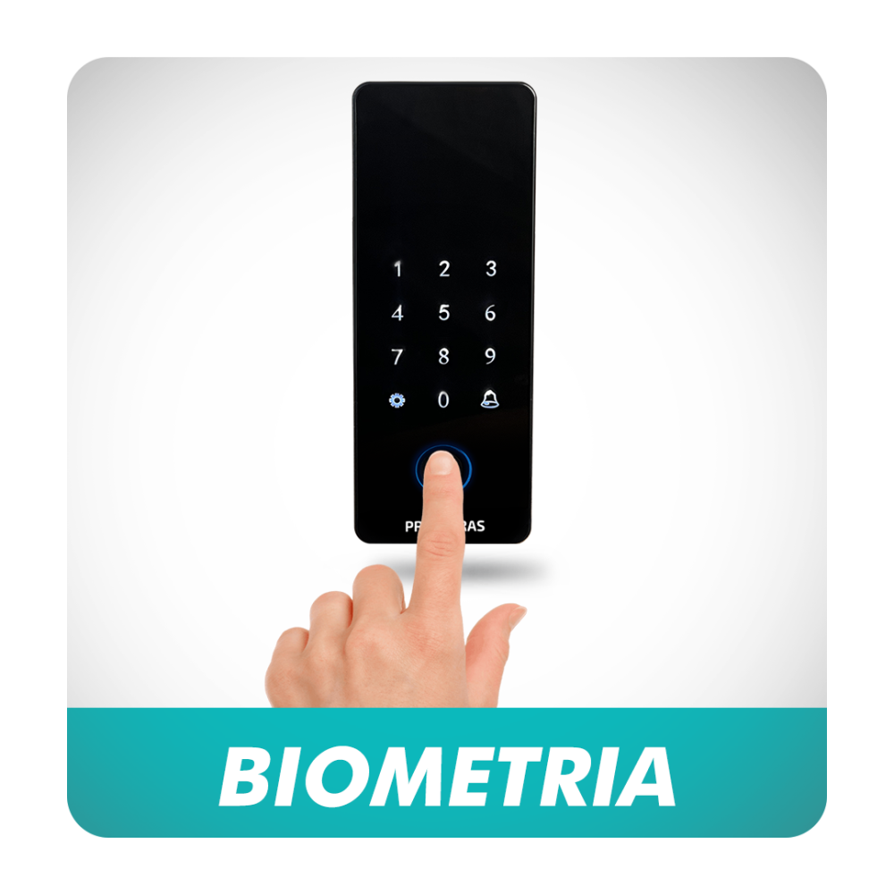 Fechadura Biométrica Digital Primebras Athenas Vidro - 3