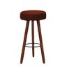 Banqueta Alta Redonda Pés Madeira Palito - Modelo Londres:telha - 1