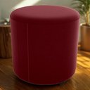 Ver imagem 2 de Puff Redondo Copenhage Veludo Maserati Milani Store Vermelho
