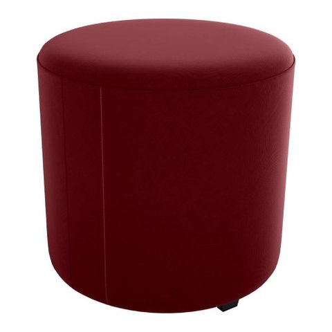 Puff Redondo Copenhage Veludo Maserati Milani Store Vermelho