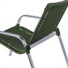 Conjunto 4 Cadeiras e Mesa de Centro Alumínio para Área Externa Fortaleza Artesanal Verde - 8