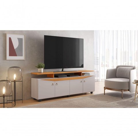 Rack para Tv até 65 Polegadas Elogio Candian - Jcm Movelaria Off White-cinamomo