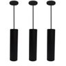 Kit com 3 Pendentes Tubo/Cilindro Preto - 1