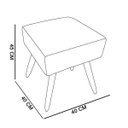 Ver imagem 4 de Puff Decorativo Ibiza Quadrado Suede - Bege