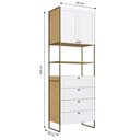 Ver imagem 3 de Guarda Roupa Infinity Closet 2PTS 4GAV Provençal Savana/Brco