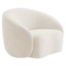 Poltrona Orgânica Luxo Recepção Amore Bouclé Bege - Amarena Móveis - 1