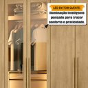 Ver imagem 7 de Guarda-Roupa Casal 6 Portas com LED e Vidro Reflecta 5 Gavetas Bélgica