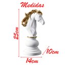 Ver imagem 2 de Decoração Peças De Xadrez Cavalo Escultura Grande Estátua 25cm