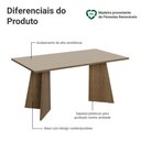 Ver imagem 3 de Mesa de Jantar Retangular Tampo de Madeira 5389 Madesa
