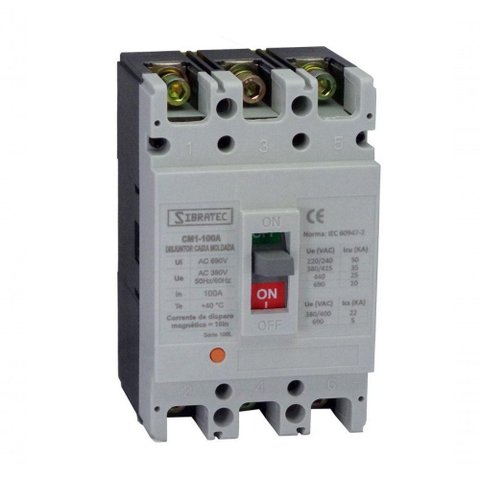 Disjuntor Trifásico | Caixa Moldada Cm1 100l | 70a