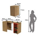 Ver imagem 5 de Escrivaninha Retrátil para Escritório Me4170 Amêndoa Tecnomobili