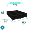 Ver imagem 4 de Cama Box Bau King Blindado Nature Preto 193x203