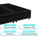 Ver imagem 2 de Cama Box Bau King Blindado Nature Preto 193x203