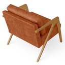 Ver mais imagens de Kit 03 Poltronas Decorativa Para Sala Pietra Estrutura De Madeira L02 Couríssimo Camel - Lyam