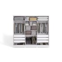 Ver imagem 7 de Guarda-roupa Casal 100% Mdf Kappesberg C/pés 3 Portas de Correr 6 Gavetas Branco/nogueira