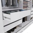 Ver imagem 3 de Guarda-roupa Casal 100% Mdf Kappesberg C/pés 3 Portas de Correr 6 Gavetas Branco/nogueira