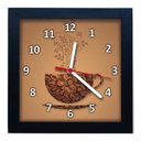 Ver imagem 1 de Relógio De Parede Decorativo Caixa Alta Tema Café QW-006